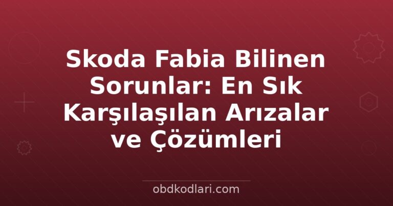 Skoda Fabia Bilinen Sorunlar: En Sık Karşılaşılan Arızalar ve Çözümleri